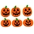 6 gros stickers citrouilles feutrine autocollante Halloween