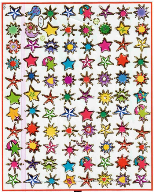 70 stickers irisés cœurs colorés - Gommettes Cœurs et Etoiles - MaGommette