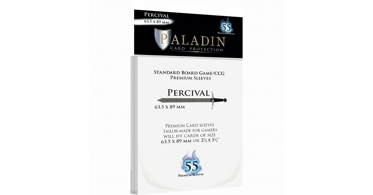 paladin percival card sleeves Sleeves Paladin - Percival Board game/ CCG - 63.5 x 89 mm - 55p -  Accessoires