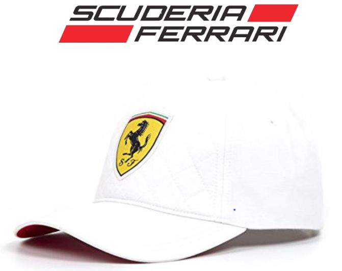 F1  Scuderia Ferrari Casquette Quilt Blanc - Racing Fashion