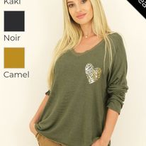 pull coeur kaki 1