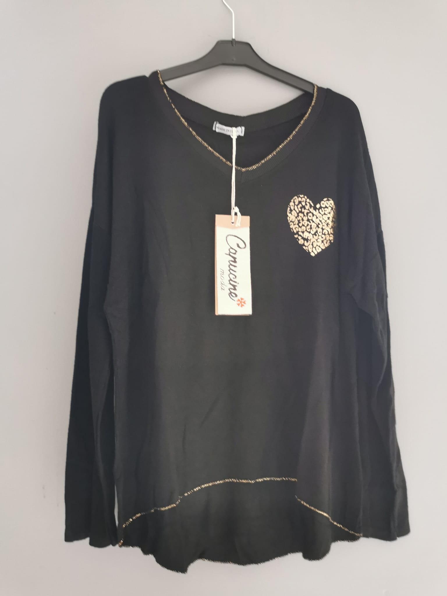 pull coeur noir