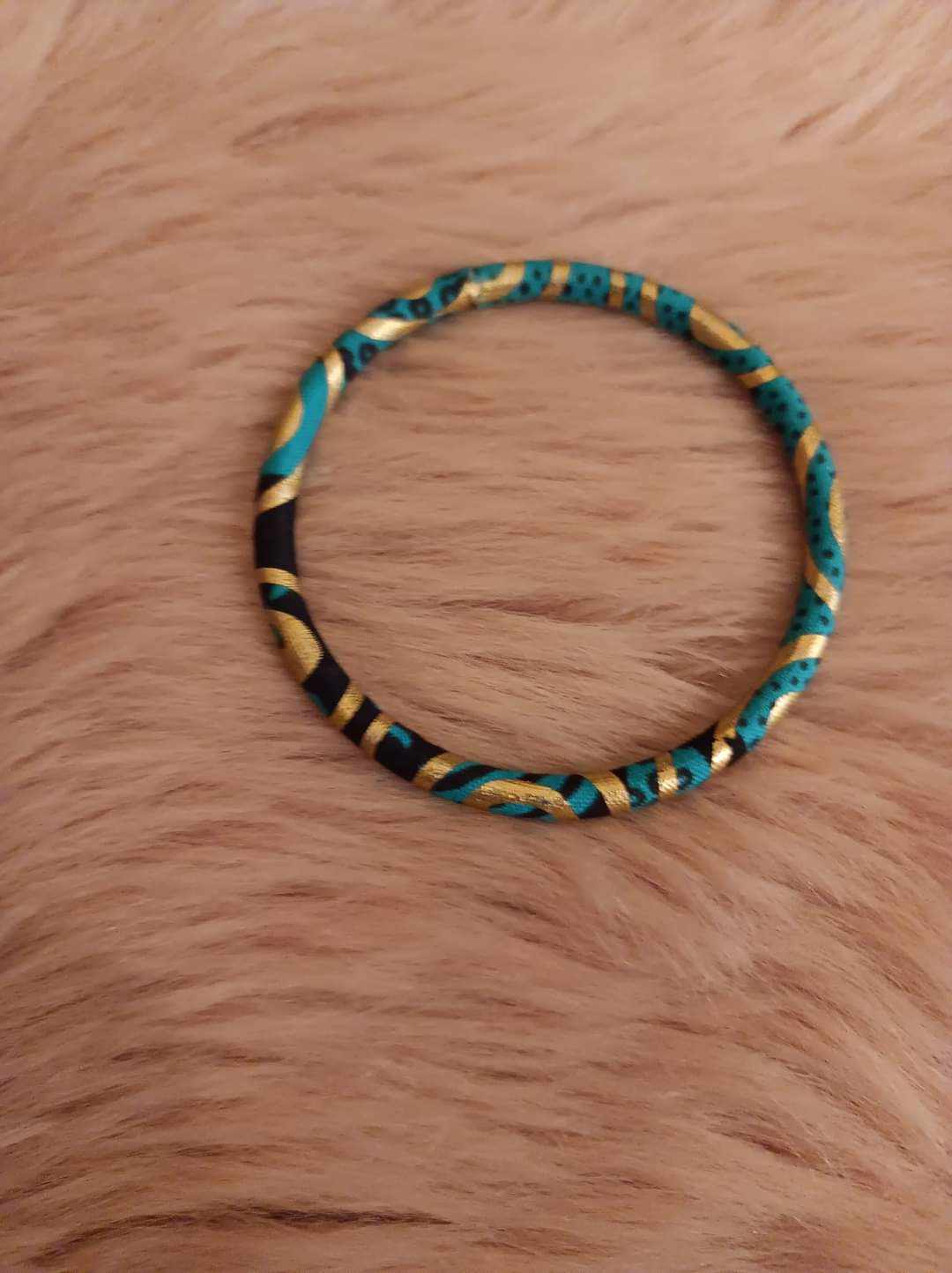jonc turquoise dore