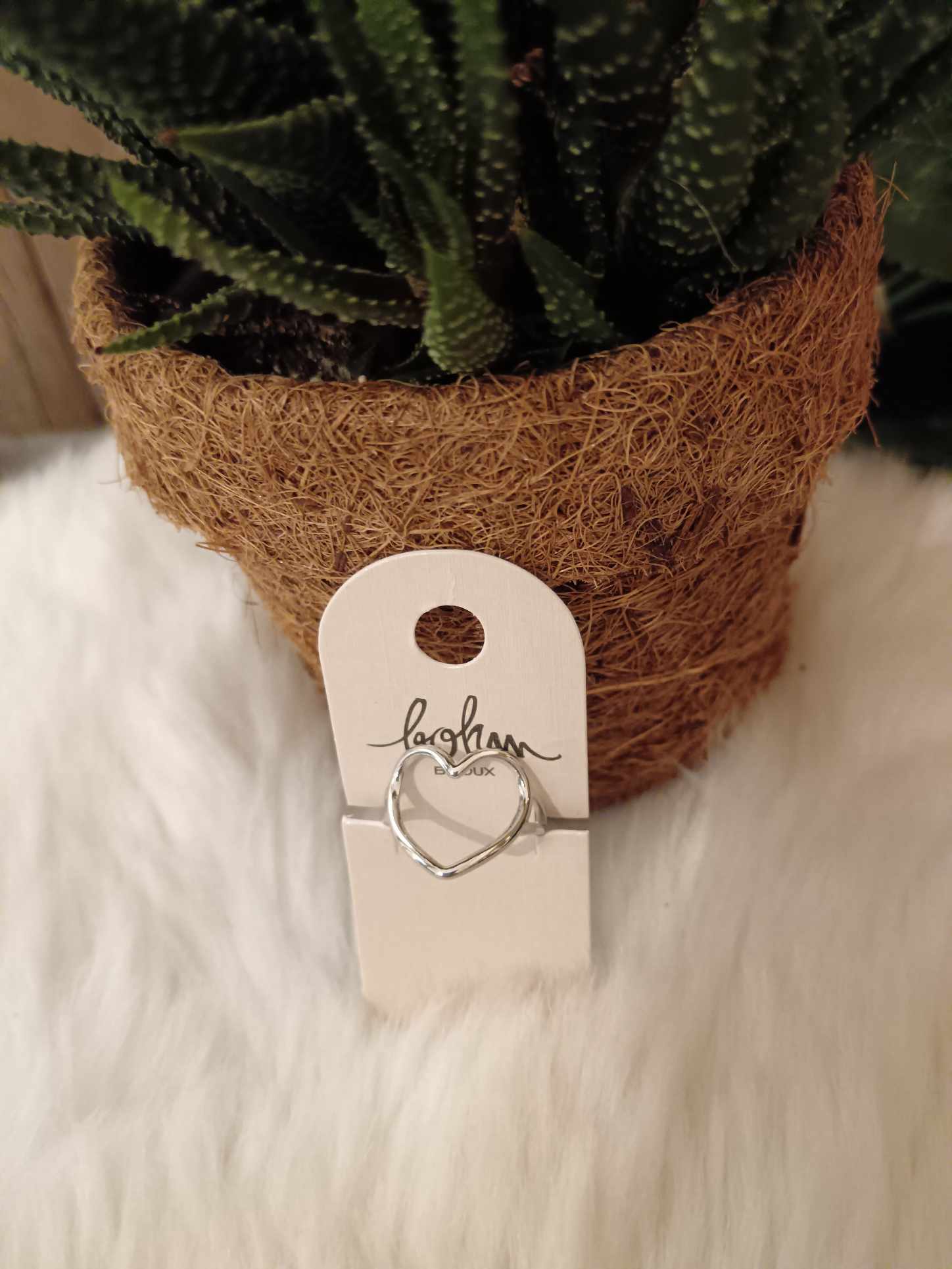 BAGUE COEUR ARGENT