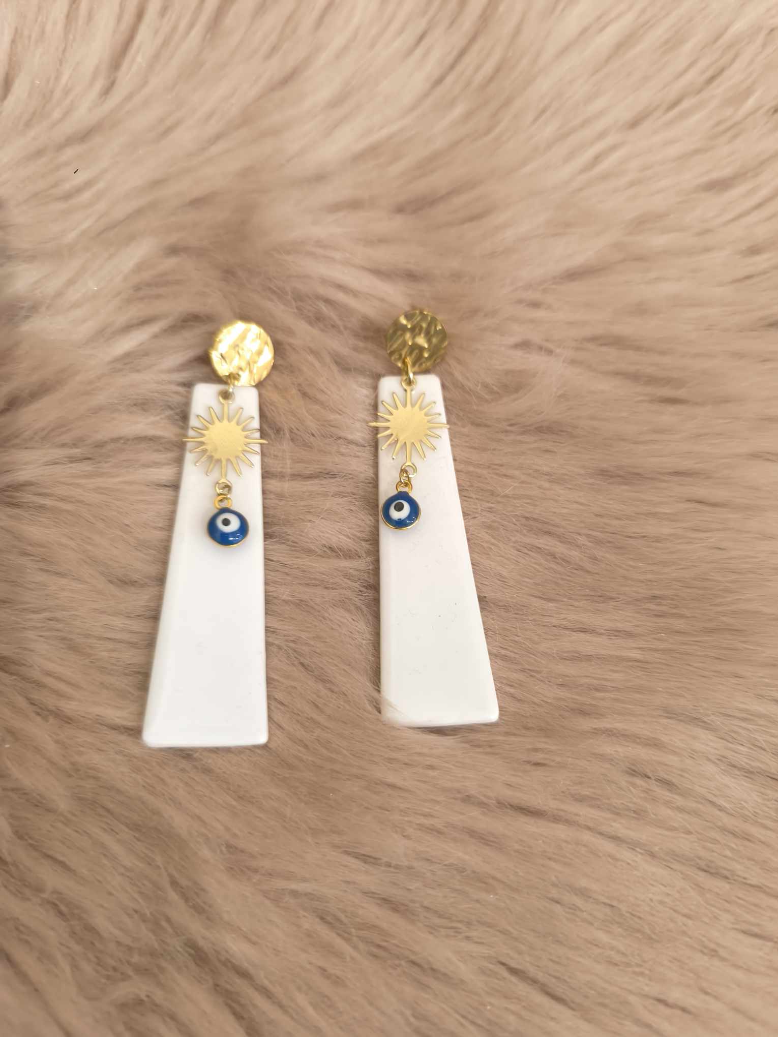 bo pendantes blanc mauvais oeil