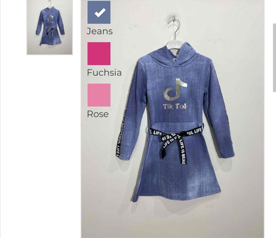 robe tiktok bleue