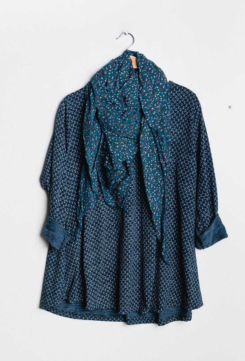 TUNIQUE BLEUE PETROLE