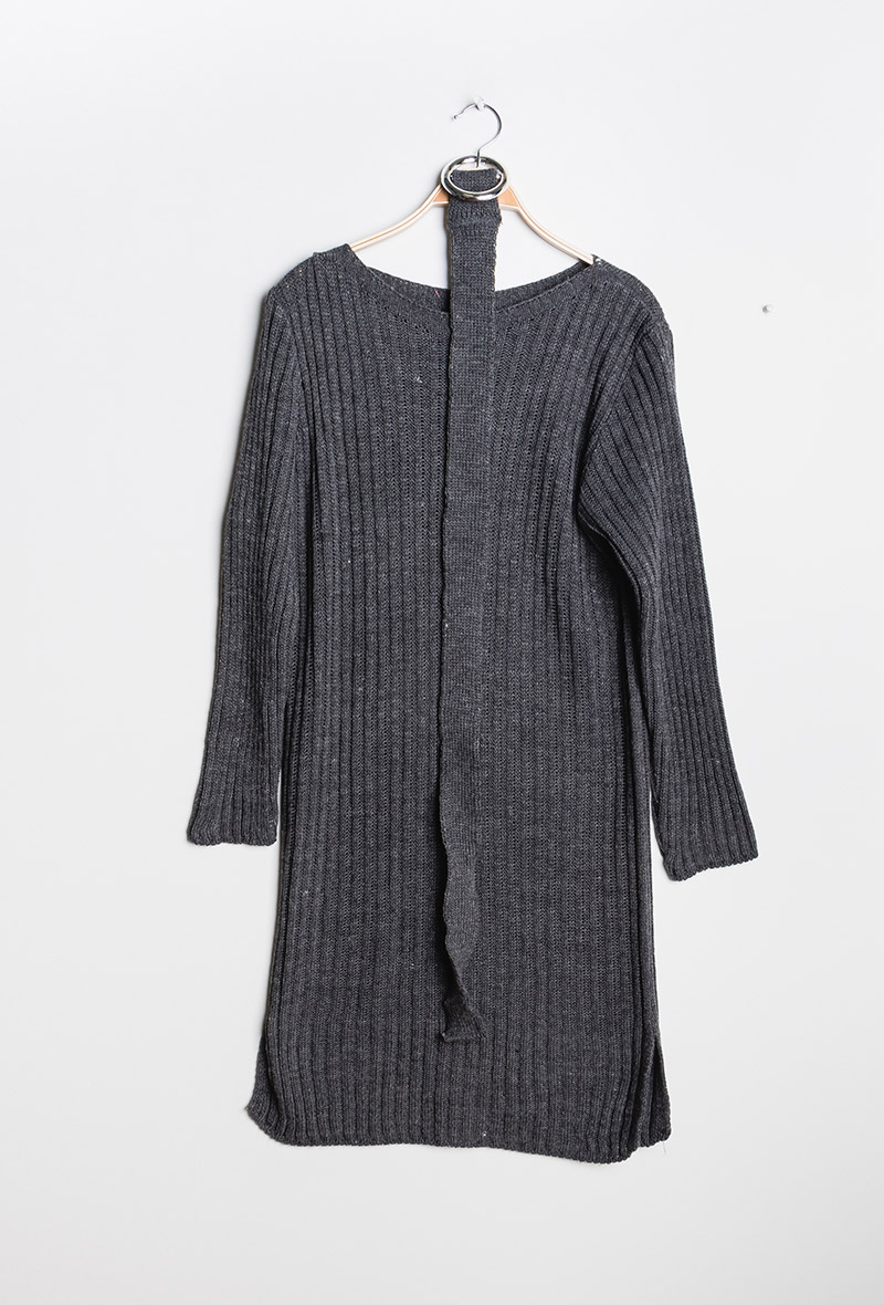 robe maille anthracite