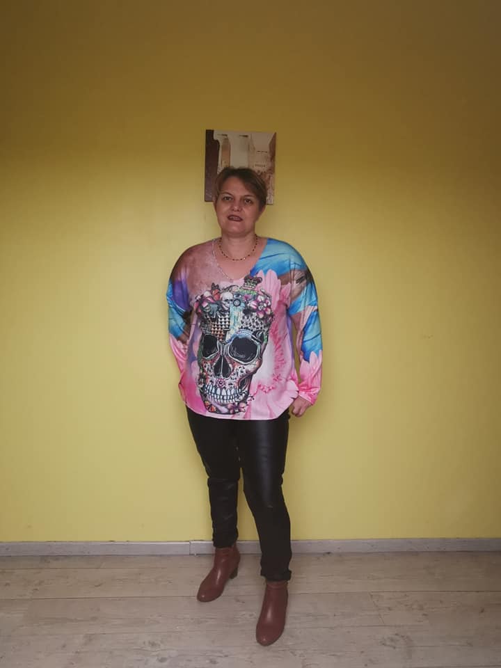 pull skull multicolore