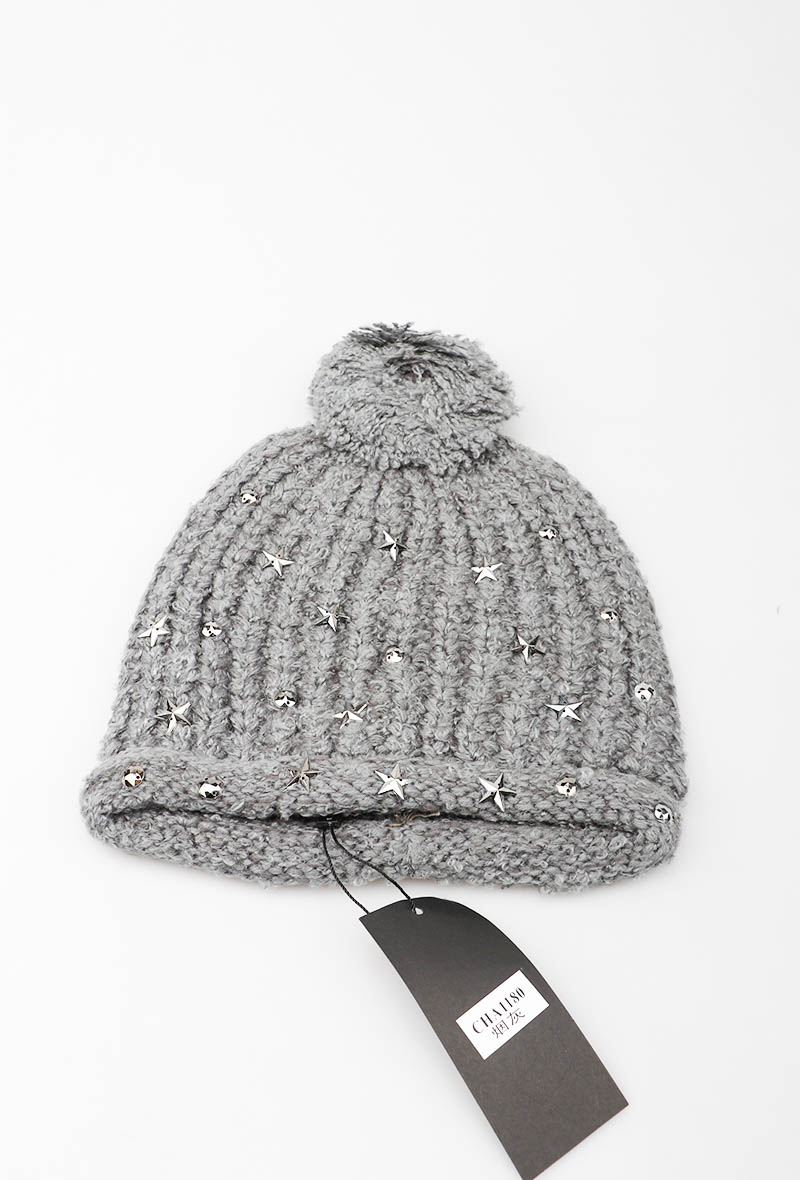 bonnet etoile gris