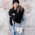 echarpe pompon noire lot83