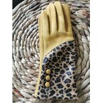 gant ocre leopard