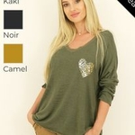 pull coeur kaki 1