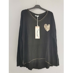 pull coeur noir