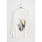 pull plume blanc