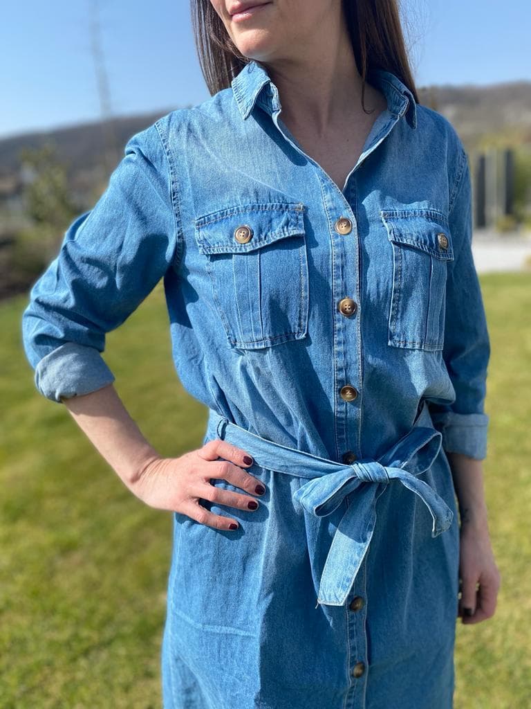 Robe chemise en jean.3