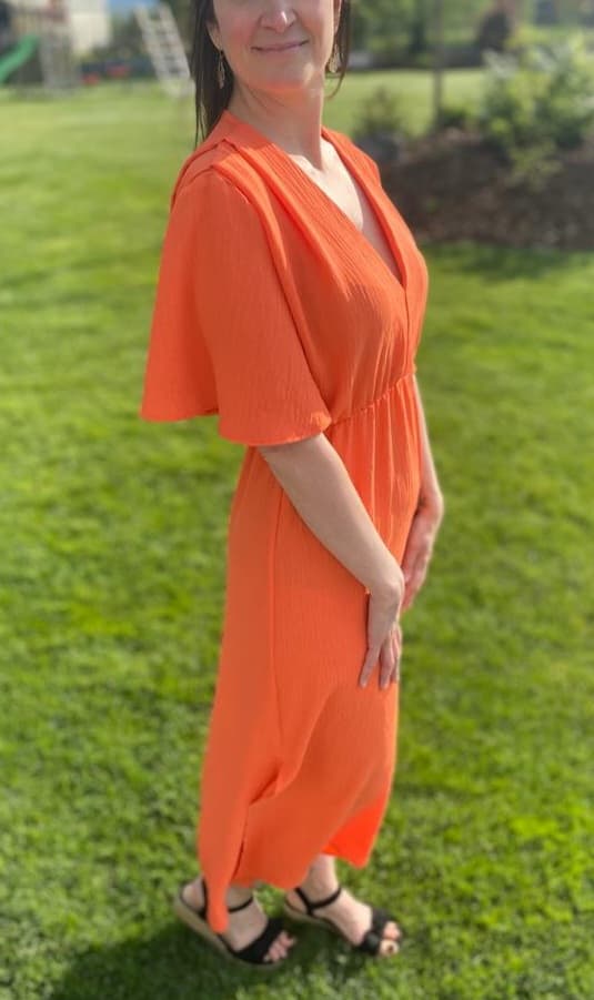 Robe longue Orange Mina