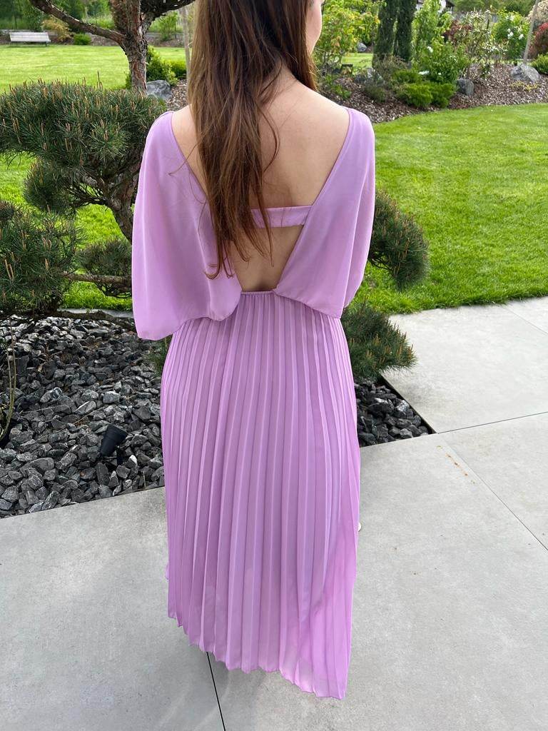 Robe longue et fluide joli dos Lilas Gloria FEMME ROBES Mes