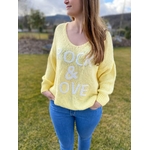 pull oversize jaune rock and love.7