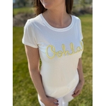 T shirt blanc Oohlala jaune.5