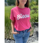 T shirt fuchsia Bisou.3