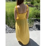 Robe longue jaune Aline.3
