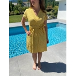 Robe fleurie courte jaune Talia.4