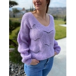 Pull perforé lilas Lilian.2