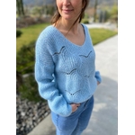 Pull perforé bleu ciel Lilian.3