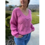 Pull perforé rose Lilian