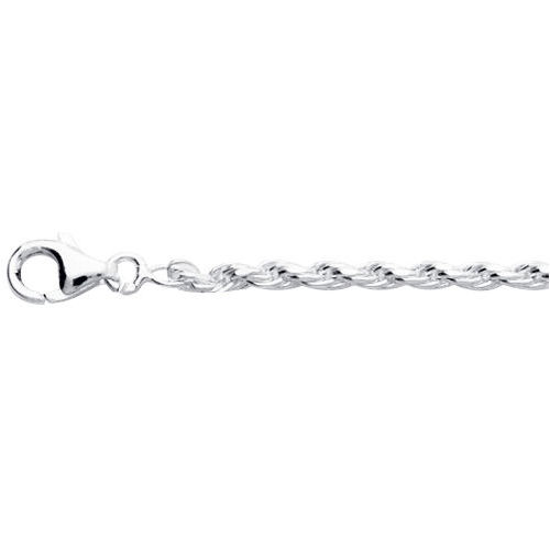 Bracelet corde 2.5mm - 18cm, argent 925