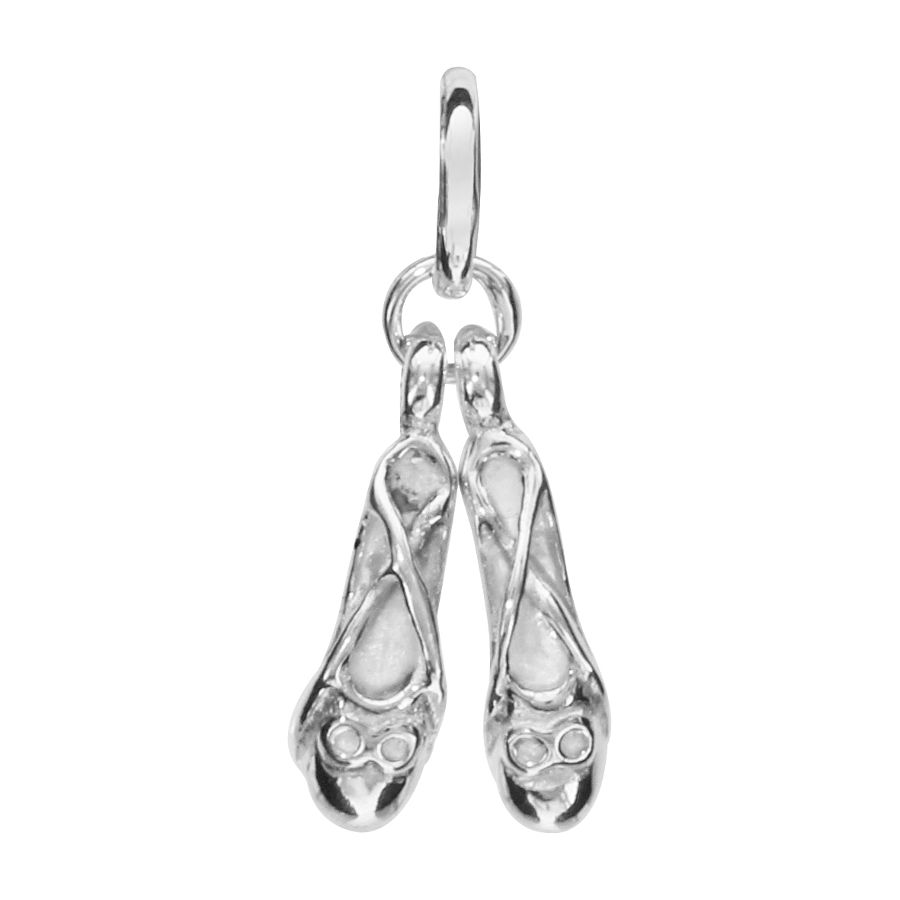 pendentif chaussons de danse, ballerines argent 925 rhôdié - 071979-900p