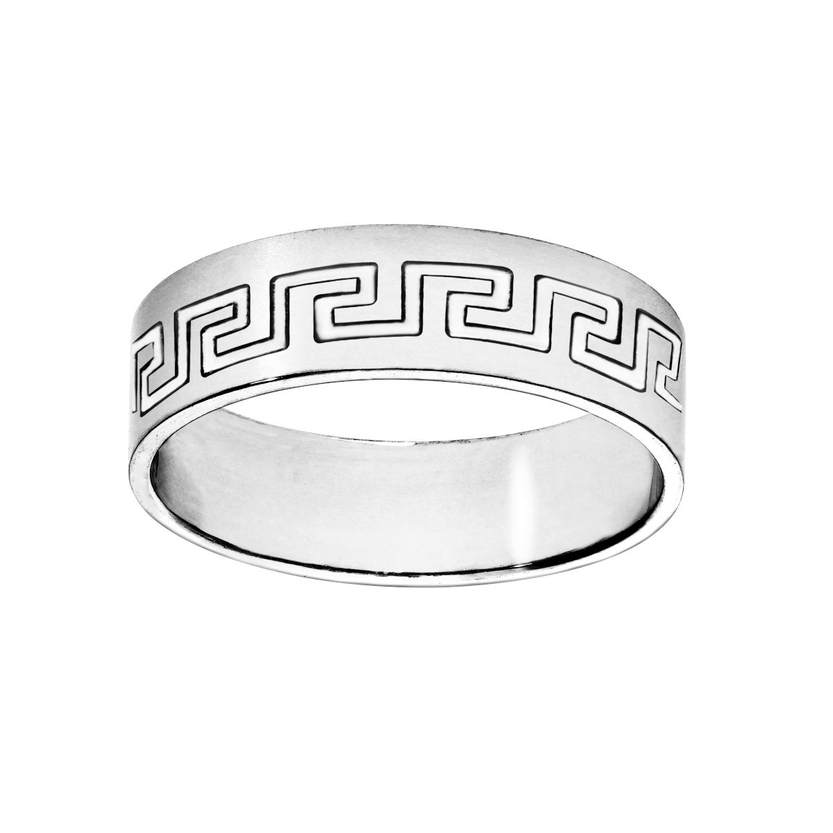 Bague ALLIANCE HOMME Maille GREC Plaqué OR NEUF T 60 