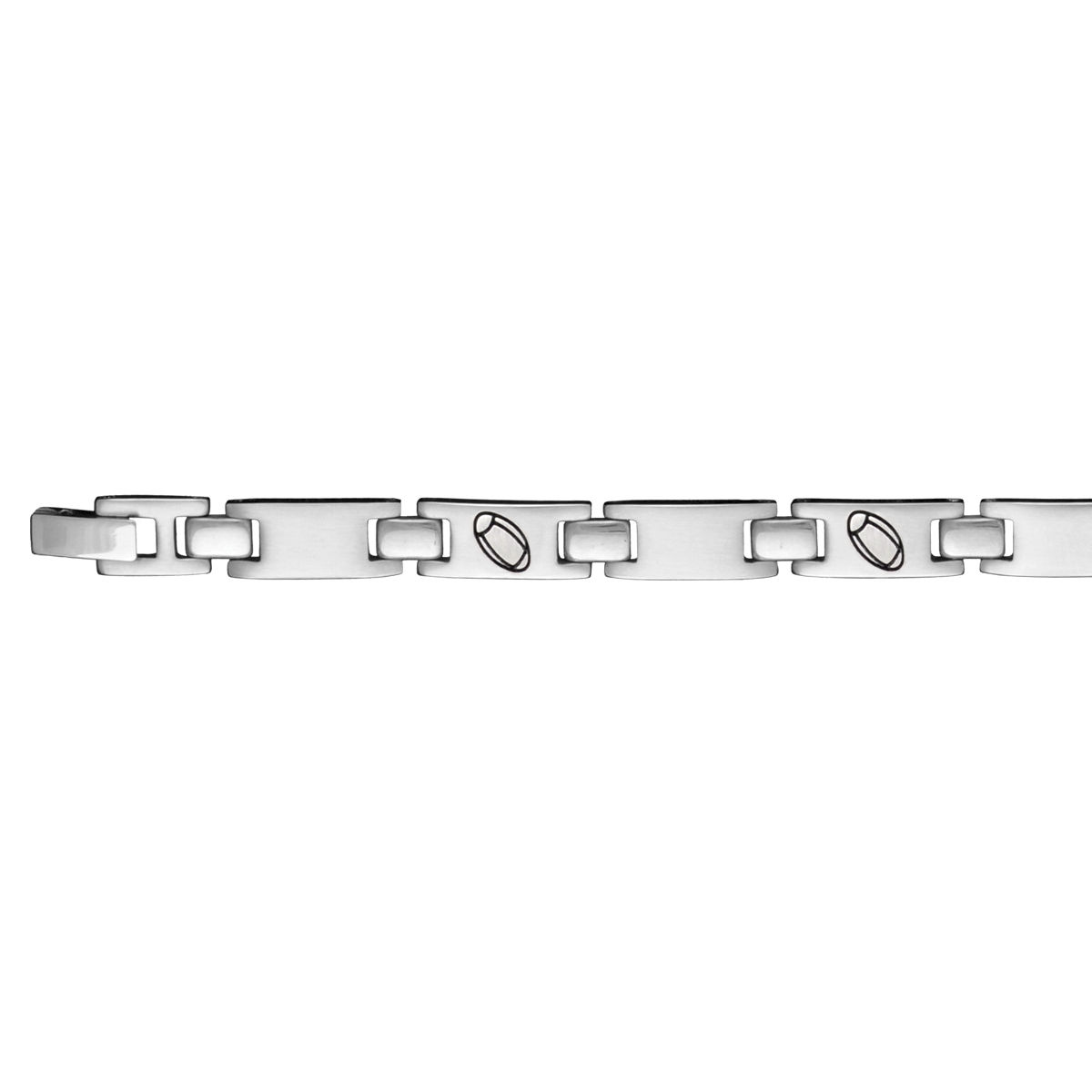 Bracelet rugby acier, 7mm, longueur 17 à 21cm Bracelet rugby acier, 7mm, longueur 17 à 21cm