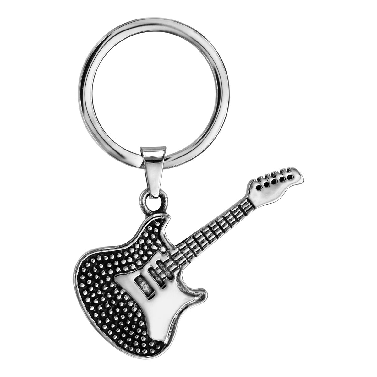 Porte clés Guitare électrique, gravure(s), acier
