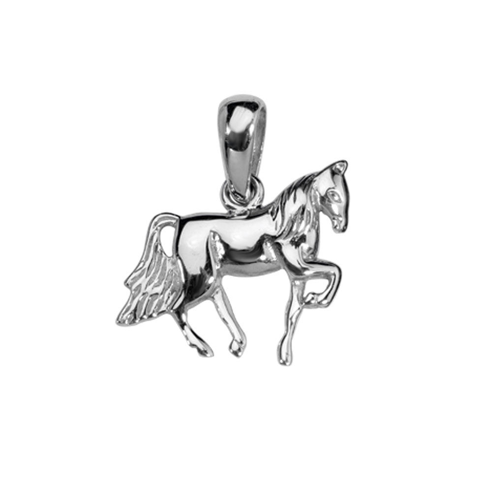 Pendentif cheval, gravure verso, argent 925, haut. 2cm