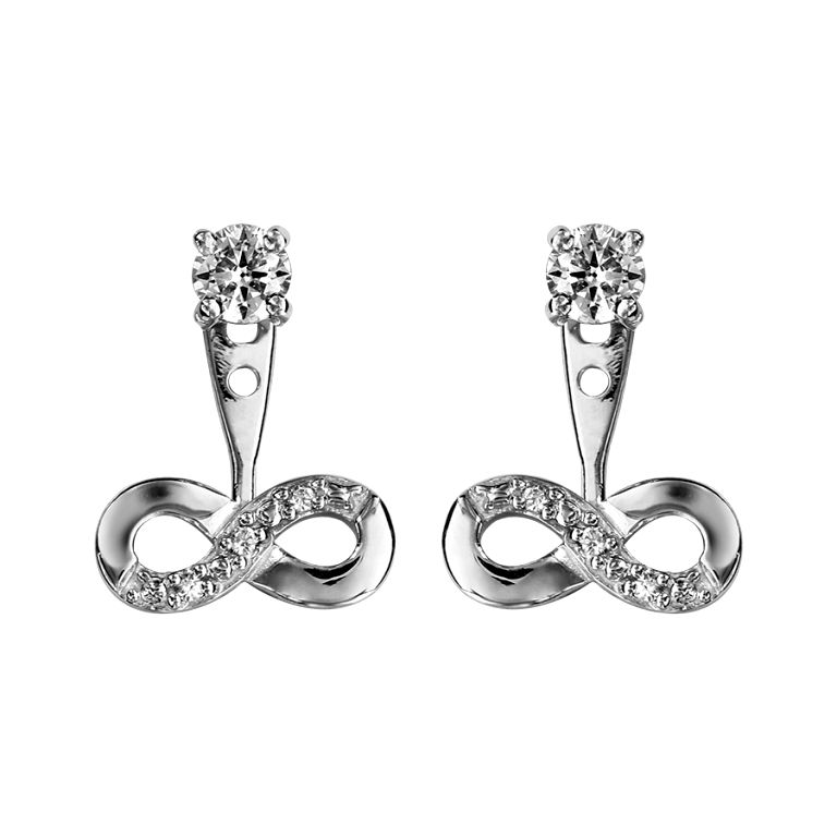 Boucles infini, oxydes & argent 925 rhôdié, réglables