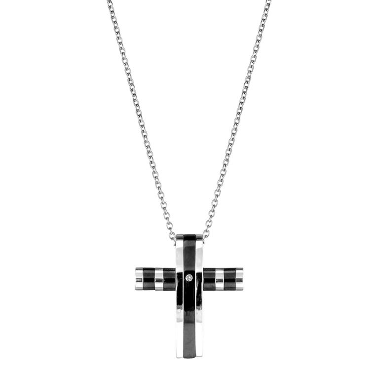 Collier croix acier bicolore-135320-768p