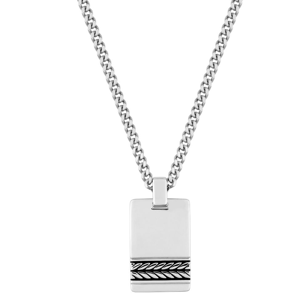 Collier argent 925 noir et BOTTLENECK Argent 925 pour homme