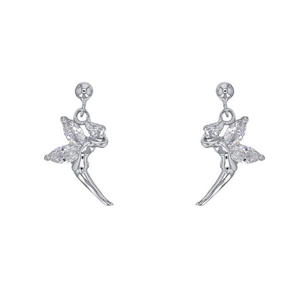 Boucles fées Oxydes & argent 925 rhodié, hauteur totale 2cm