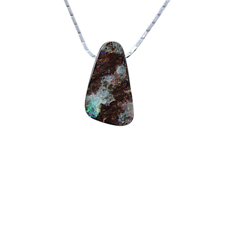 Collier-opale-boulder-pierre-australie