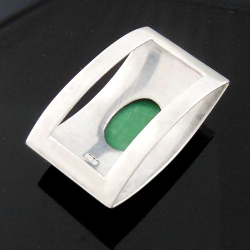 pierre turquoise ajourée sur pendentif argent
