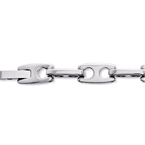 Bracelet maille marine, 6.5x12mm de long, acier - 21cm