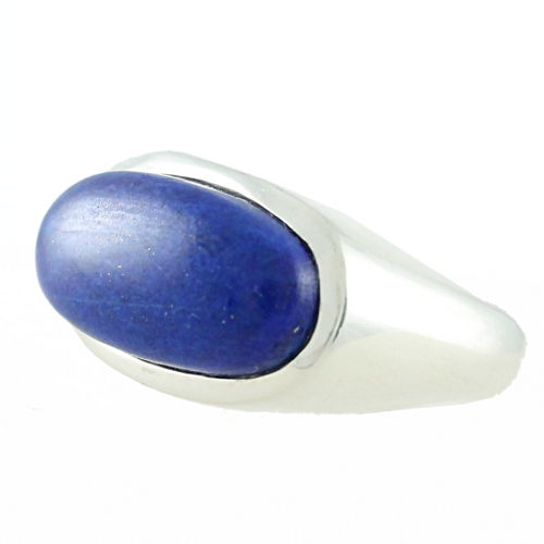 Bague Lapis-lazuli & Argent, cabochon ovale, modèle au choix, T. 54,5