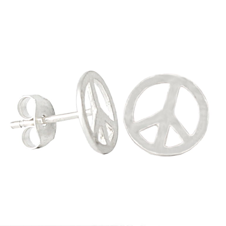 Boucles Peace & Love, puces diamètre 1cm