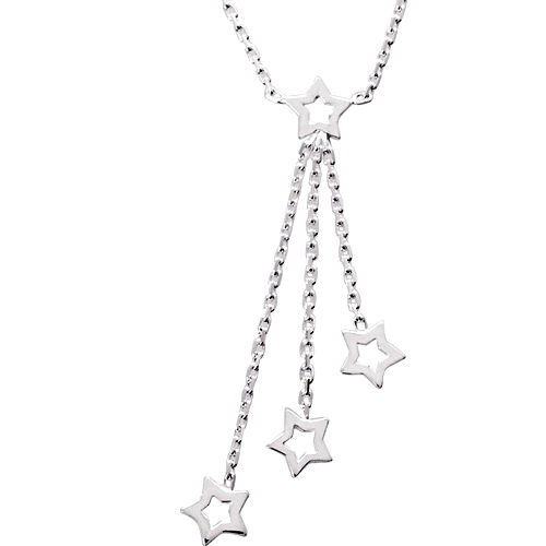 Collier étoiles en argent 925, longueur 42cm