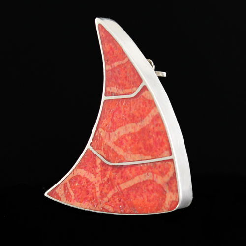 Boucles D'oreilles Clips En Corail Rouge – Style Gorgone, Occasion, Couleur Un Peu Passée