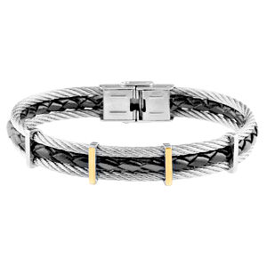 bracelet cables acier-or-18K-300p-121288