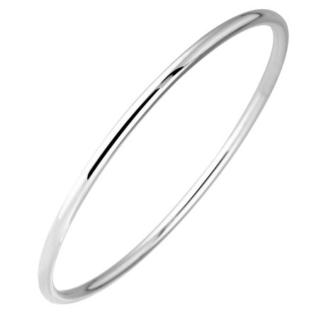 Bracelet Jonc Rond Femme Acier 3mm