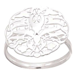 Bague filigranée diamètre 1,8cm, argent 925, T. 54 et 56